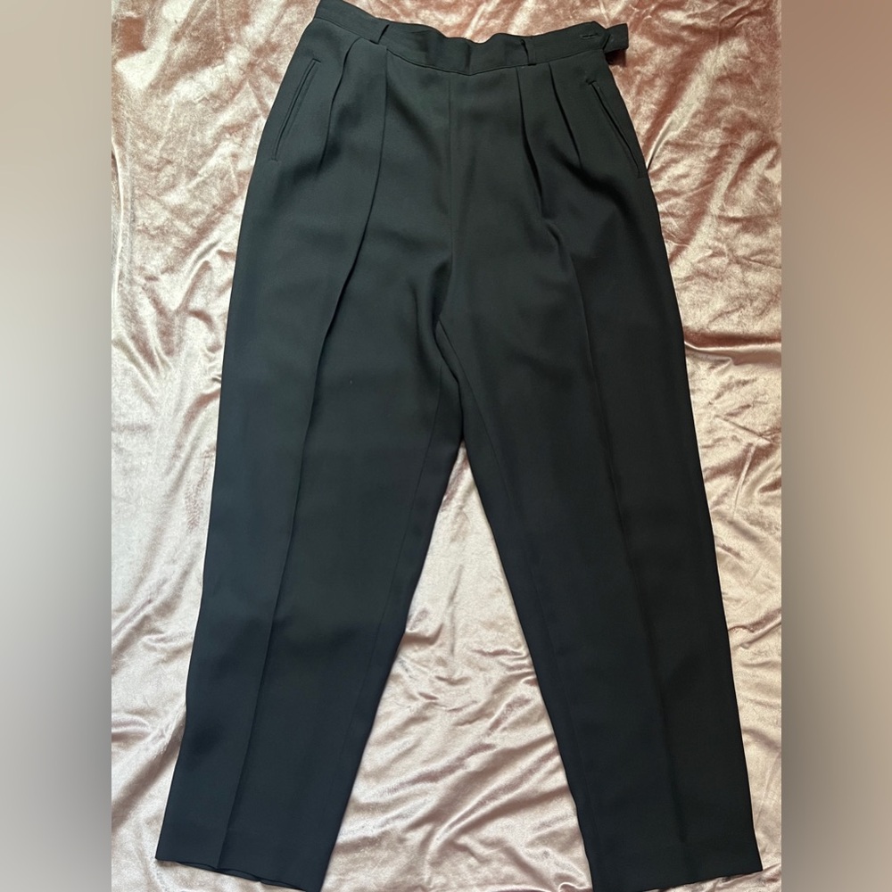 David N - Women’s Black Pleated Dress Pants - Classic Tailored Fit